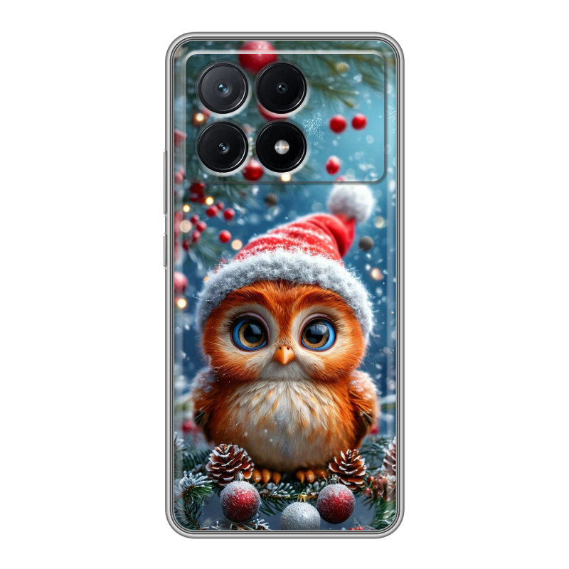 Силиконовый чехол на Xiaomi Poco X6 Pro 5G с принтом Новый год Силиконовый чехол на Xiaomi Poco X6 Pro 5G с принтом Новый год