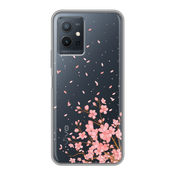 Силиконовый чехол на Vivo Y55 5G с принтом Ветка сакуры Силиконовый чехол на Vivo Y55 5G с принтом Ветка сакуры