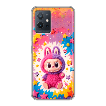Силиконовый чехол на Vivo Y55 5G с принтом Labubu Лабубу Силиконовый чехол на Vivo Y55 5G с принтом Labubu Лабубу