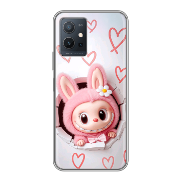 Силиконовый чехол на Vivo Y55 5G с принтом Labubu Лабубу Силиконовый чехол на Vivo Y55 5G с принтом Labubu Лабубу