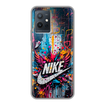 Силиконовый чехол на Vivo Y55 5G с принтом Nike Найк