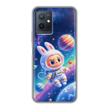 Силиконовый чехол на Vivo Y55 5G с принтом Labubu Лабубу