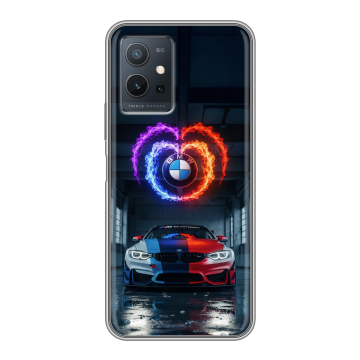 Силиконовый чехол на Vivo Y55 5G с принтом BMW БМВ Силиконовый чехол на Vivo Y55 5G с принтом BMW БМВ