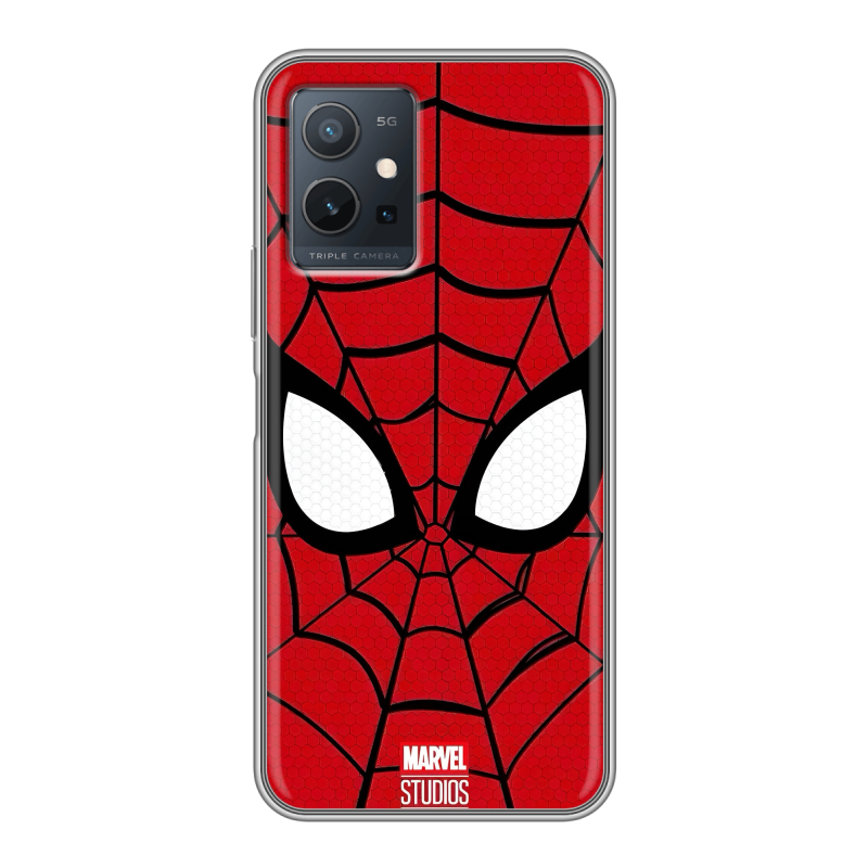 Силиконовый чехол на Vivo Y55 5G с принтом человек паук spiderman Силиконовый чехол на Vivo Y55 5G с принтом человек паук spiderman