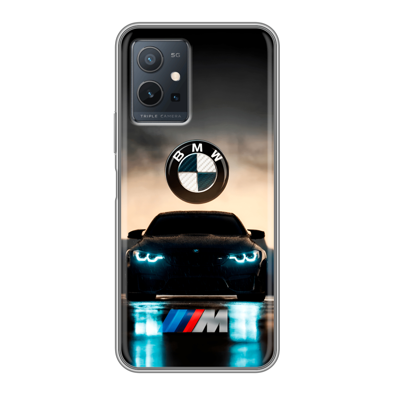 Силиконовый чехол на Vivo Y55 5G с принтом БМВ BMW Силиконовый чехол на Vivo Y55 5G с принтом БМВ BMW