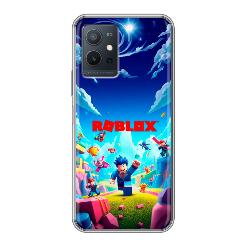 Силиконовый чехол на Vivo Y55 5G с принтом Roblox Роблокс Силиконовый чехол на Vivo Y55 5G с принтом Roblox Роблокс