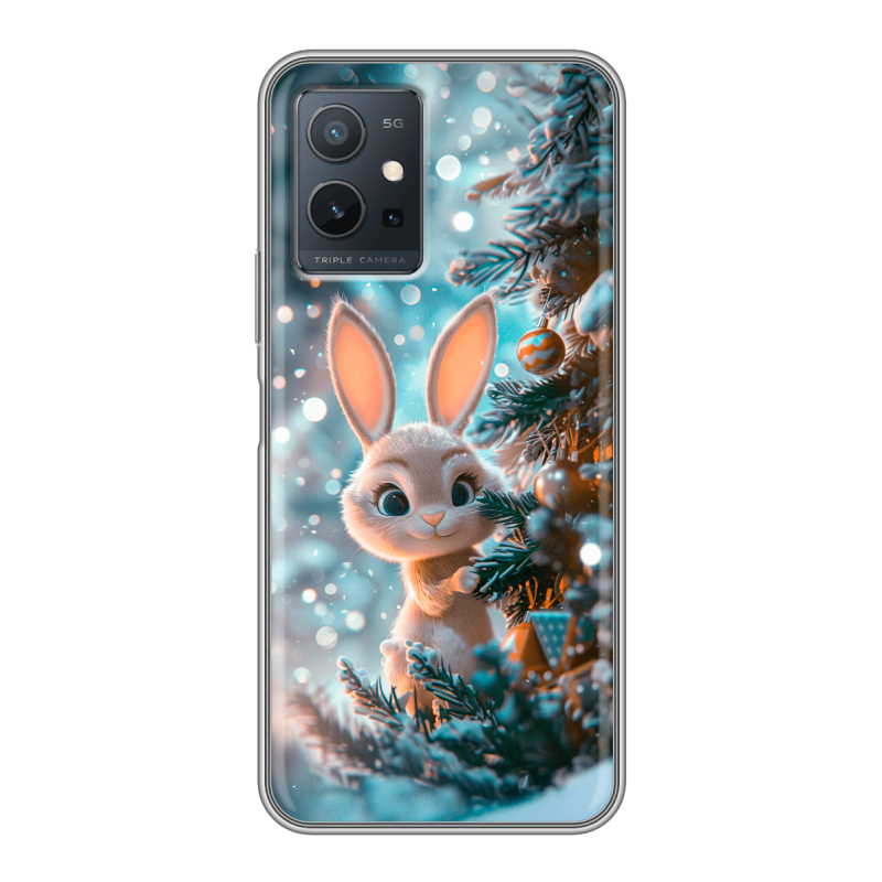 Силиконовый чехол на Vivo Y55 5G с принтом Новый год Силиконовый чехол на Vivo Y55 5G с принтом Новый год