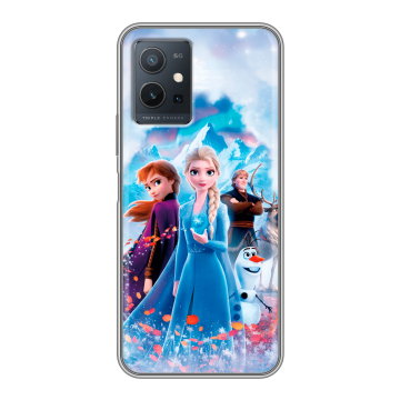 Силиконовый чехол на Vivo Y55s 5G с принтом Холодное сердце Frozen