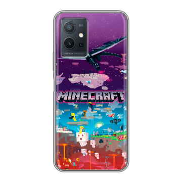 Силиконовый чехол на Vivo Y55s 5G с принтом Майнкрафт Minecraft
