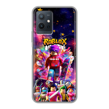 Силиконовый чехол на Vivo Y55s 5G с принтом Roblox Роблокс
