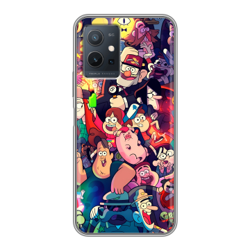 Силиконовый чехол на Vivo Y55s 5G с принтом Gravity Falls Гравити Фолз