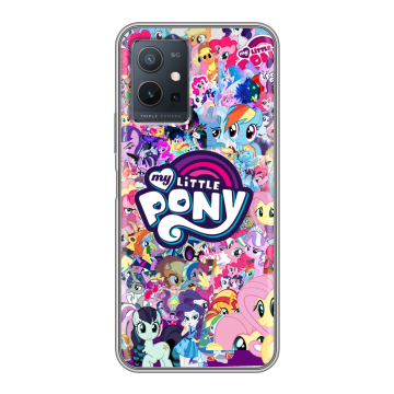 Силиконовый чехол на Vivo Y55s 5G с принтом My little pony Дружба чудо
