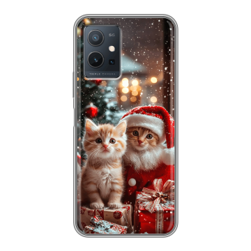 Силиконовый чехол на Vivo Y55s 5G с принтом Новый год Силиконовый чехол на Vivo Y55s 5G с принтом Новый год