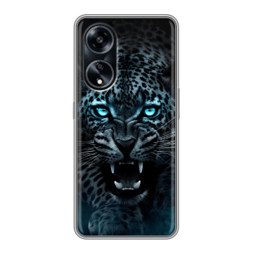 Силиконовый чехол на OPPO A1 Pro с принтом Темный леопард Силиконовый чехол на OPPO A1 Pro с принтом Темный леопард