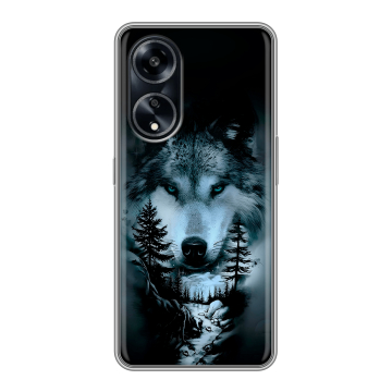 Силиконовый чехол на OPPO A1 Pro с принтом Лесной волк Силиконовый чехол на OPPO A1 Pro с принтом Лесной волк