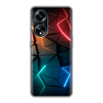 Силиконовый чехол на OPPO A1 Pro с принтом Абстракция неон Силиконовый чехол на OPPO A1 Pro с принтом Абстракция неон