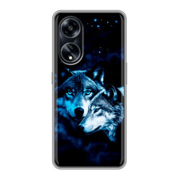 Силиконовый чехол на OPPO A1 Pro с принтом Волки Силиконовый чехол на OPPO A1 Pro с принтом Волки