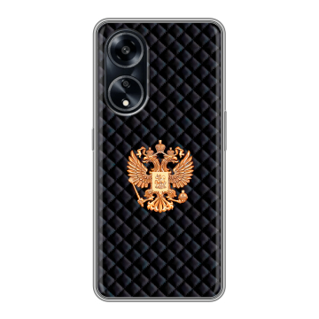 Силиконовый чехол на OPPO A1 Pro с принтом Герб России принт