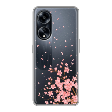 Силиконовый чехол на OPPO A1 Pro с принтом Ветка сакуры Силиконовый чехол на OPPO A1 Pro с принтом Ветка сакуры