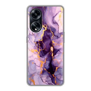 Силиконовый чехол на OPPO A1 Pro с принтом Мрамор