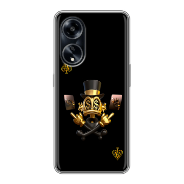 Силиконовый чехол на OPPO A1 Pro с принтом Золотой скрудж макдак Силиконовый чехол на OPPO A1 Pro с принтом Золотой скрудж макдак