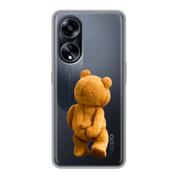 Силиконовый чехол на OPPO A1 Pro с принтом Медведь