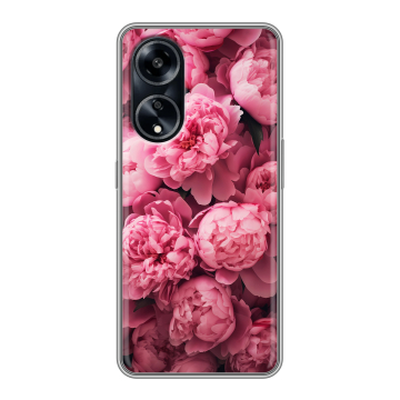 Силиконовый чехол на OPPO A1 Pro с принтом цветы пионы Силиконовый чехол на OPPO A1 Pro с принтом цветы пионы