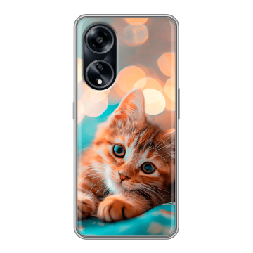 Силиконовый чехол на OPPO A1 Pro с принтом котик Силиконовый чехол на OPPO A1 Pro с принтом котик