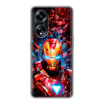 Силиконовый чехол на OPPO A1 Pro с принтом Железный человек Ironman Силиконовый чехол на OPPO A1 Pro с принтом Железный человек Ironman