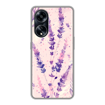 Силиконовый чехол на OPPO A1 Pro с принтом цветы лаванда