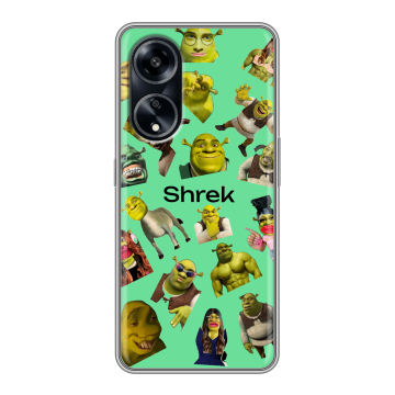 Силиконовый чехол на OPPO A1 Pro с принтом Шрек Shrek Силиконовый чехол на OPPO A1 Pro с принтом Шрек Shrek