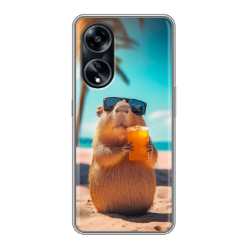 Силиконовый чехол на OPPO A1 Pro с принтом Капибара Силиконовый чехол на OPPO A1 Pro с принтом Капибара