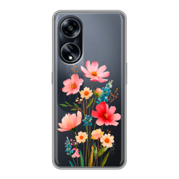 Силиконовый чехол на OPPO A1 Pro с принтом Цветы Силиконовый чехол на OPPO A1 Pro с принтом Цветы