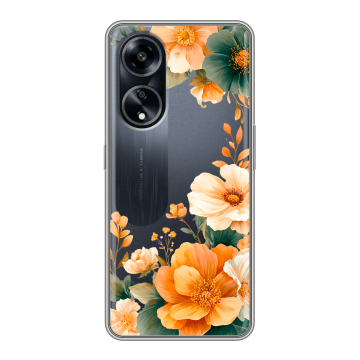 Силиконовый чехол на OPPO A1 Pro с принтом Цветы принт Силиконовый чехол на OPPO A1 Pro с принтом Цветы принт