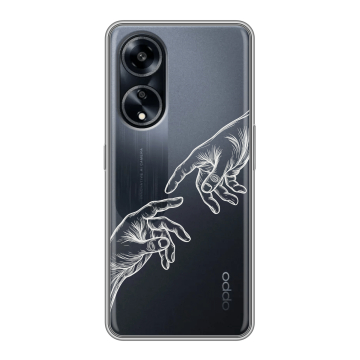 Силиконовый чехол на OPPO A1 Pro с принтом Сотворение мира Силиконовый чехол на OPPO A1 Pro с принтом Сотворение мира