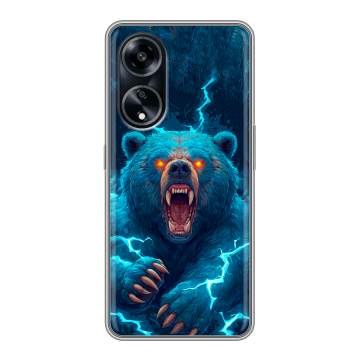 Силиконовый чехол на OPPO A1 Pro с принтом Медведь Силиконовый чехол на OPPO A1 Pro с принтом Медведь