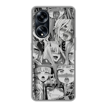 Силиконовый чехол на OPPO A1 Pro с принтом Ahegao Ахегао Аниме