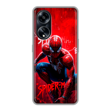 Силиконовый чехол на OPPO A1 Pro с принтом Spiderman Человек паук