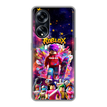 Силиконовый чехол на OPPO A1 Pro с принтом Roblox Роблокс