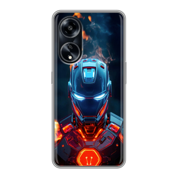 Силиконовый чехол на OPPO A1 Pro с принтом IronMan Железный человек Силиконовый чехол на OPPO A1 Pro с принтом IronMan Железный человек