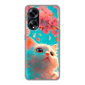Силиконовый чехол на OPPO A1 Pro с принтом Красивый кот