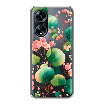 Силиконовый чехол на OPPO A1 Pro с принтом женский