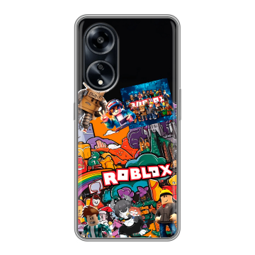 Силиконовый чехол на OPPO A1 Pro с принтом Roblox Роблокс