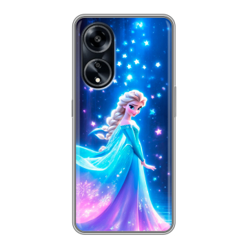 Силиконовый чехол на OPPO A1 Pro с принтом Холодное сердце Frozen