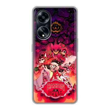Силиконовый чехол на OPPO A1 Pro с принтом Hazbin Hotel Отель Хазбин