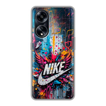Силиконовый чехол на OPPO A1 Pro с принтом Nike Найк Силиконовый чехол на OPPO A1 Pro с принтом Nike Найк