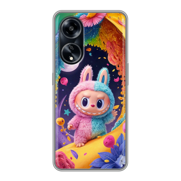 Силиконовый чехол на OPPO A1 Pro с принтом Labubu Лабубу Силиконовый чехол на OPPO A1 Pro с принтом Labubu Лабубу