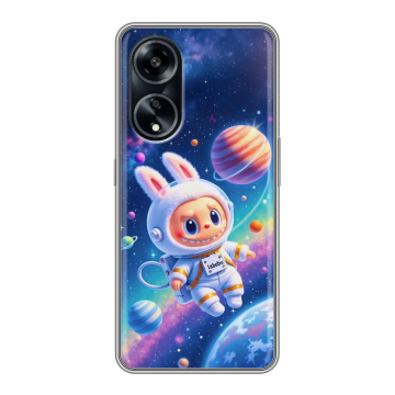 Силиконовый чехол на OPPO A1 Pro с принтом Labubu Лабубу Силиконовый чехол на OPPO A1 Pro с принтом Labubu Лабубу