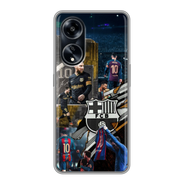 Силиконовый чехол на OPPO A1 Pro с принтом Messi Barcelona