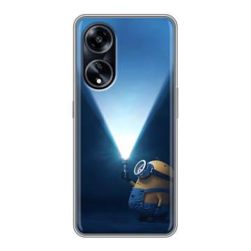 Силиконовый чехол на OPPO A1 Pro с принтом Миньоны
